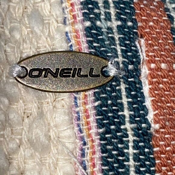 NWT ONeill Striped Button down mini dress Serape Sz S Pink/BLue - Picture 10 of 14